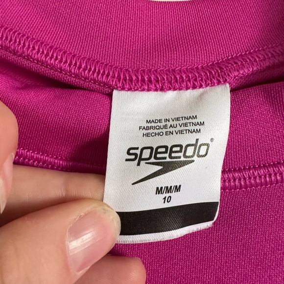 Speedo Girls Pink UV Protection Water Short Sleeve Tee Size Medium (10) EUC - Picture 5 of 6